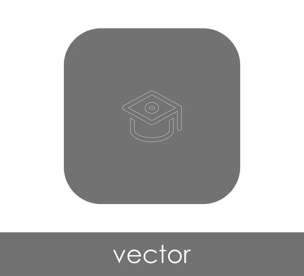 Icono Tapa Graduación Ilustración Vectorial — Vector de stock