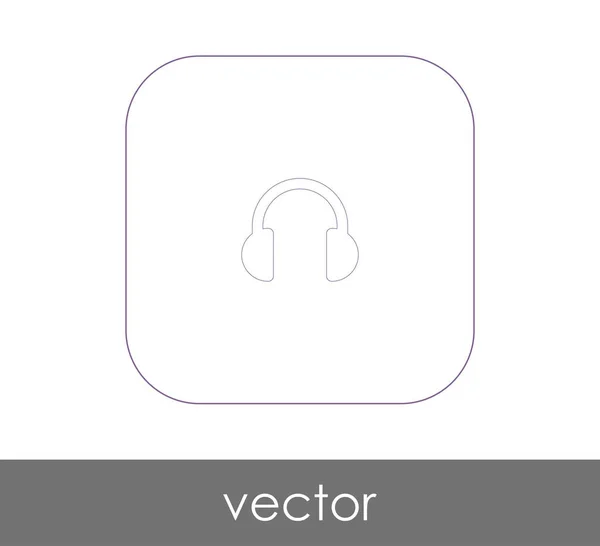 Headphones ícone web — Vetor de Stock