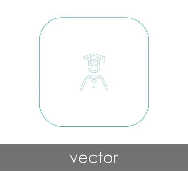 Ícone Web Pós Graduação Ilustração Vetorial — Vetor de Stock