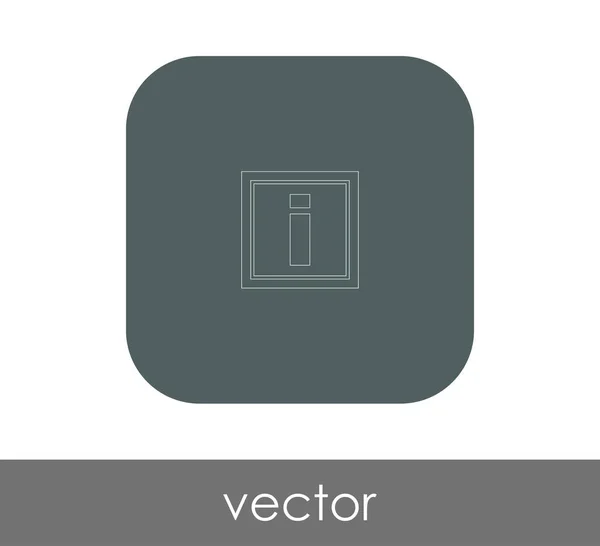 Icono Signo Información Para Diseño Web Aplicaciones — Vector de stock