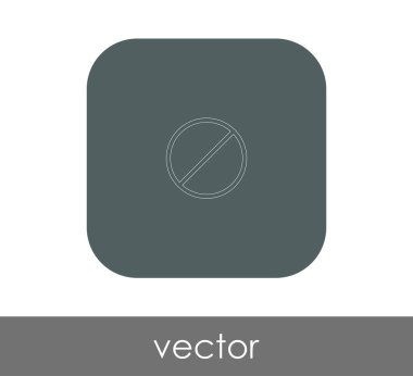 vektör çizim tasarım yasak işareti simgesi