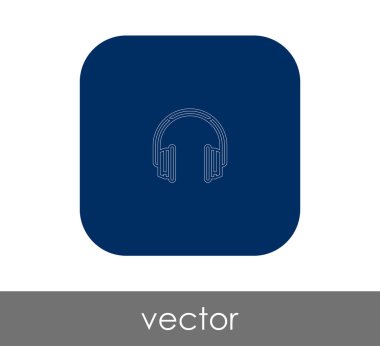 kulaklık işareti simgesi, vektör çizim