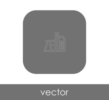 Fabrika simgesi, sınaî-vektör çizim 