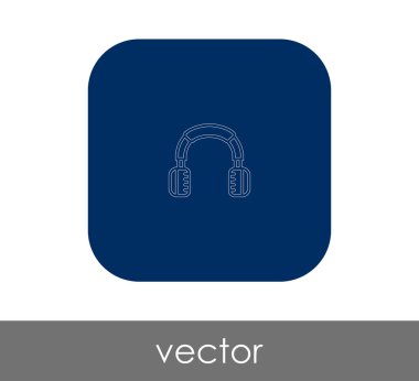 kulaklık işareti simgesi, vektör çizim