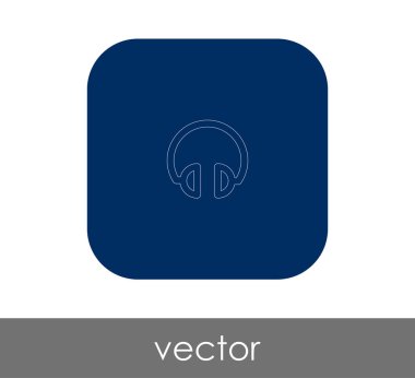 kulaklık işareti simgesi, vektör çizim