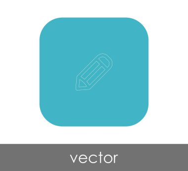 Simgeyi kalem, vektör illüstrasyonu ile düzenle    