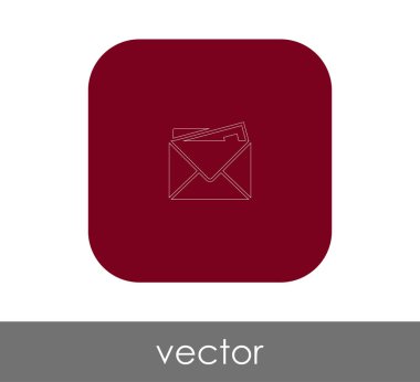 zarf simgesi, logo, vektör çizim 