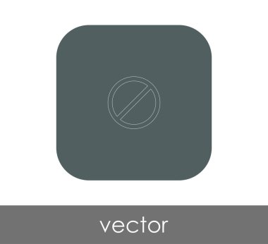 vektör çizim tasarım yasak işareti simgesi