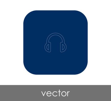 kulaklık işareti simgesi, vektör çizim