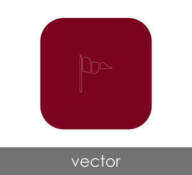 bayrak işareti simgesi, vektör illüstrasyonu