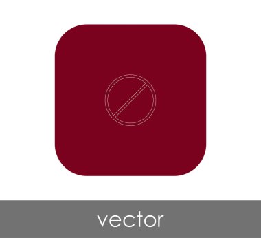 vektör çizim tasarım yasak işareti simgesi