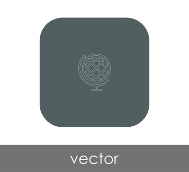 Dünya küre simgesi web tasarım ve uygulamaları, vektör çizim için