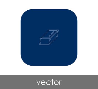 silgi düz simgesi, vektör illüstrasyonu