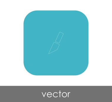 Bıçak düz simgesi, vektör illüstrasyonu