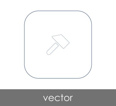 Çekiç düz simgesi