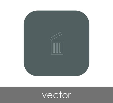 vektör çizim tasarım çöp kutusu simgesi