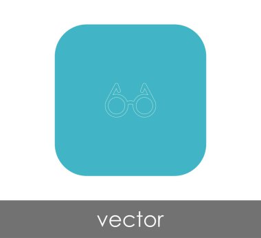 web tasarım ve uygulamaları, vektör çizim için gözlük simgesi