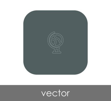 Dünya küre simgesi web tasarım ve uygulamaları, vektör çizim için