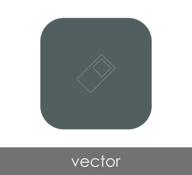 silgi düz simgesi, vektör illüstrasyonu