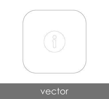 bilgi işareti simgesi, vektör çizim, logo