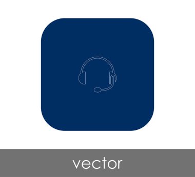 kulaklık işareti simgesi, vektör çizim