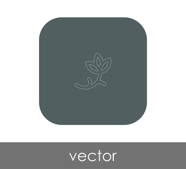 Icône Signe Fleur Illustration Vectorielle — Image vectorielle