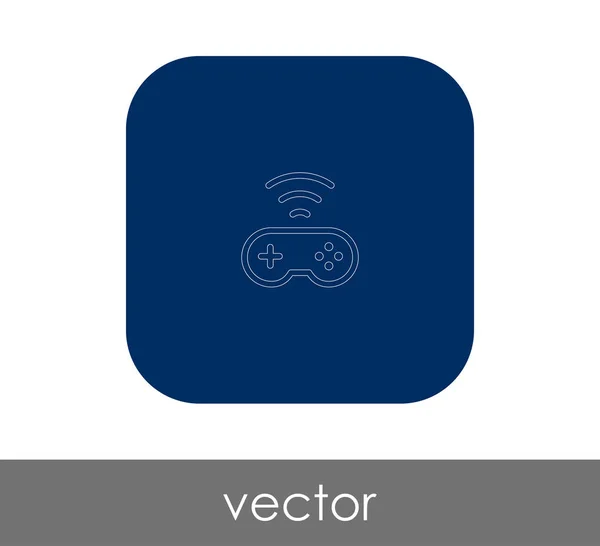 Joystick icono plano — Vector de stock