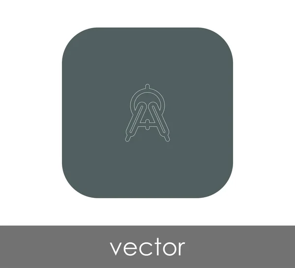 Dibujo brújula icono — Vector de stock