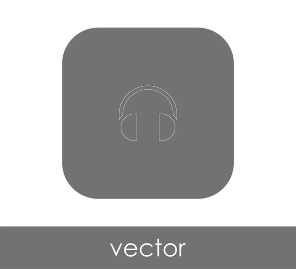 Kopfhörer Symbol Vektor Illustration Logo — Stockvektor