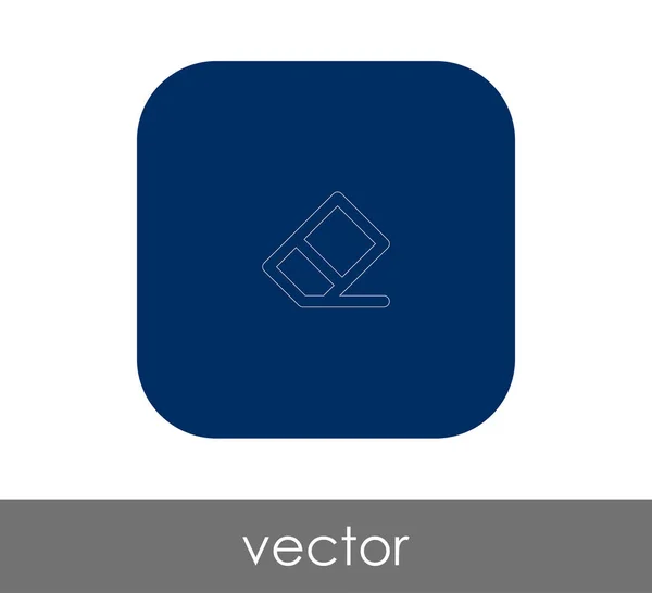 Gomme Icône Plate Illustration Vectorielle — Image vectorielle