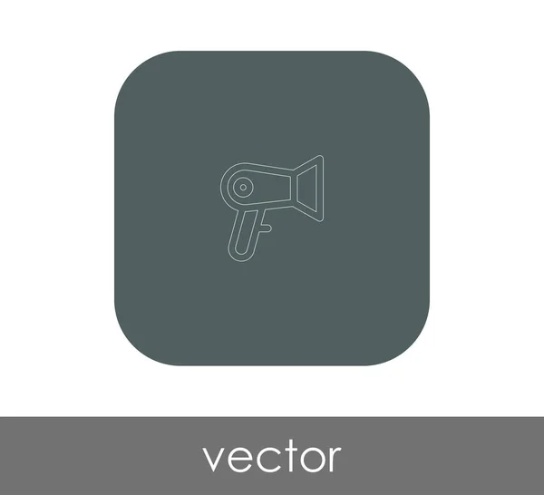 Icône Web Sèche Cheveux Illustration Vectorielle — Image vectorielle