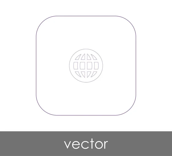 Icône Globe Mondial Pour Conception Les Applications Web Illustration Vectorielle — Image vectorielle