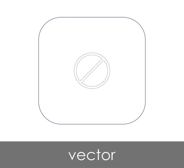 Diseño Ilustración Vectorial Del Icono Signo Prohibido — Vector de stock