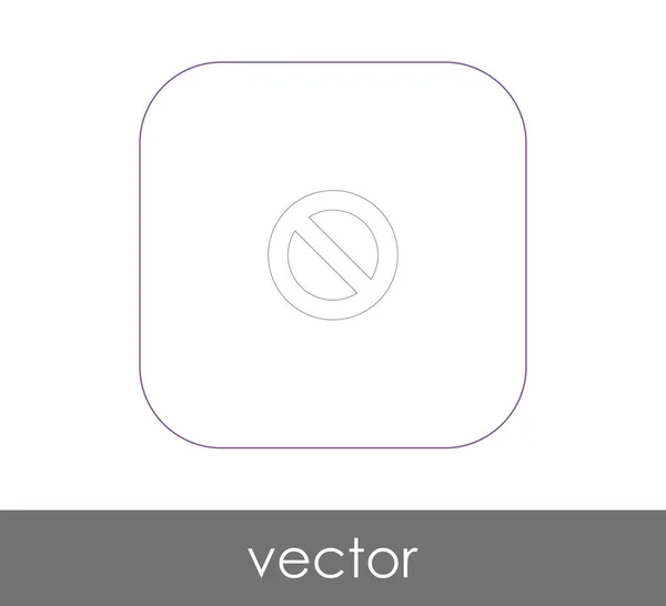 Diseño Ilustración Vectorial Del Icono Signo Prohibido — Vector de stock