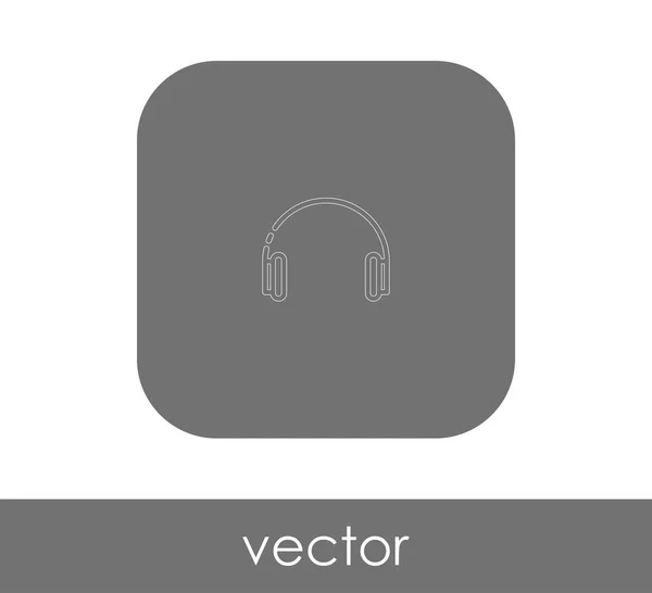 Headphones Ícone Vetor Ilustração Logotipo — Vetor de Stock