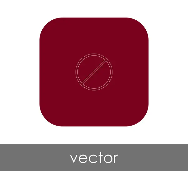 Vektor Illustration Design Von Verbotenen Zeichen Symbol — Stockvektor