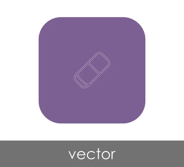 Radiergummi Flaches Symbol Vektorillustration — Stockvektor