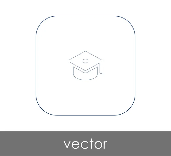 Graduierung Mütze Symbol Vektorillustration — Stockvektor
