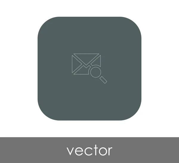 Ícone Mail Pesquisa Ilustração Vetorial — Vetor de Stock