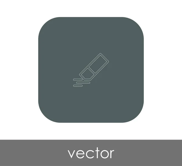 Borrador Icono Plano Ilustración Vectorial — Vector de stock