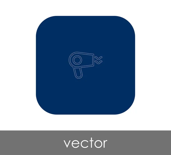Ícone Web Secador Cabelo Ilustração Vetorial — Vetor de Stock