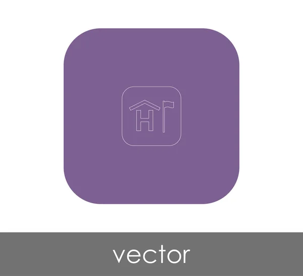 Hotel Sign Icon Web Design Applications — Stock Vector