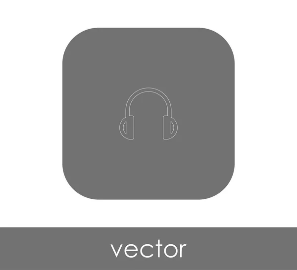 Headphones Ícone Vetor Ilustração Logotipo — Vetor de Stock