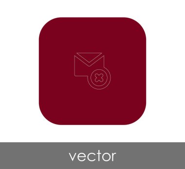 e- posta işareti simgesi, vektör illüstrasyonu