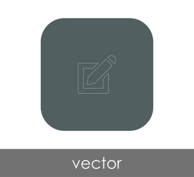 Simgeyi kalem, vektör illüstrasyonu ile düzenle    