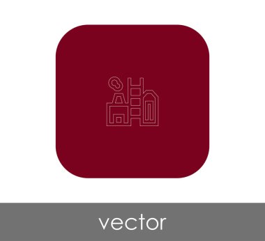 Fabrika düz simgesi