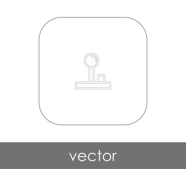 Oyun çubuğu düz simgesi