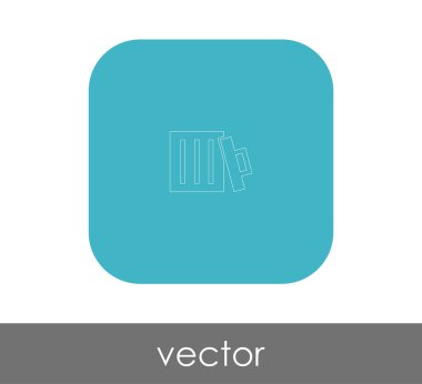 vektör çizim tasarım çöp kutusu simgesi