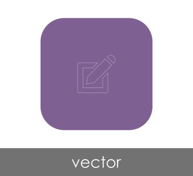 Simgeyi kalem, vektör illüstrasyonu ile düzenle    