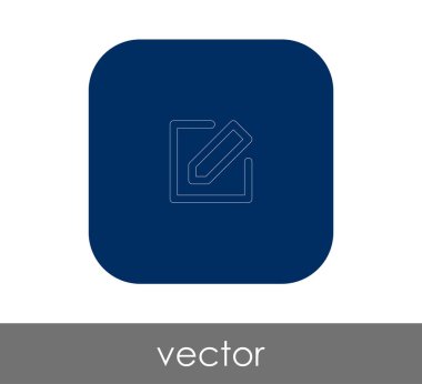 Simgeyi kalem, vektör illüstrasyonu ile düzenle    